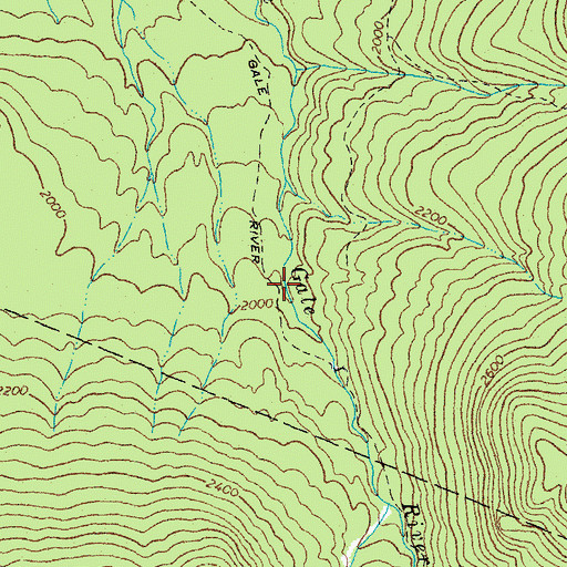 Topographic Map of Gale River Trail, NH