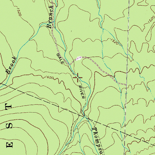 Topographic Map of Gale River Trail, NH