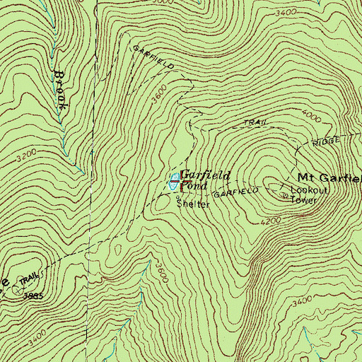 Topographic Map of Garfield Pond, NH