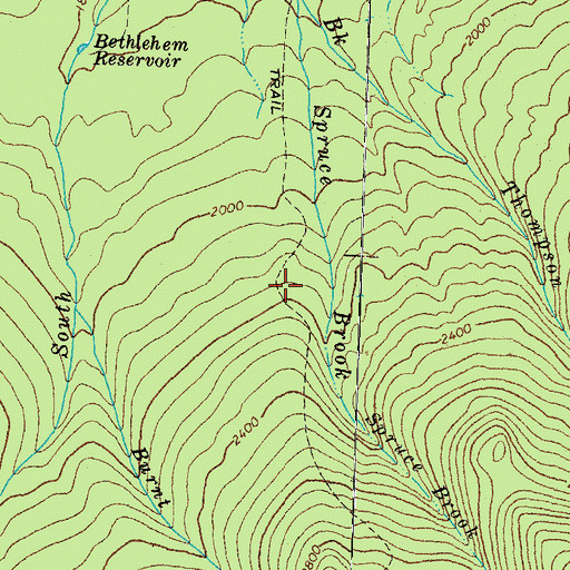Topographic Map of Garfield Trail, NH