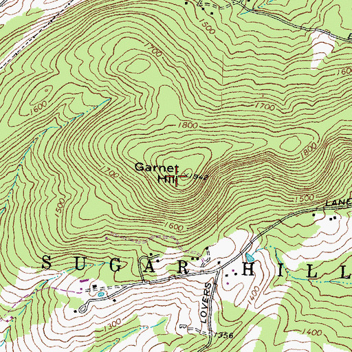 Topographic Map of Garnet Hill, NH