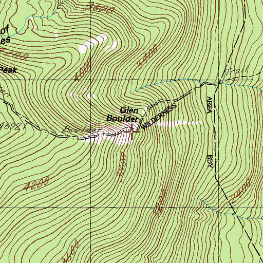 Topographic Map of Glen Boulder, NH