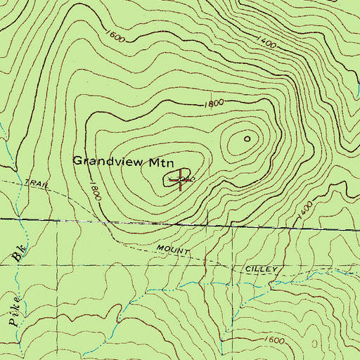 Topographic Map of Grandview Mountain, NH