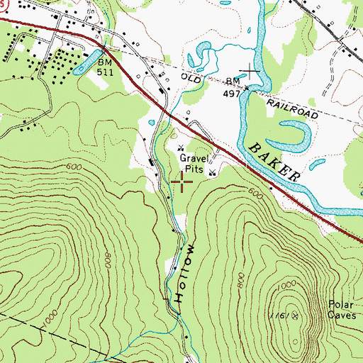 Topographic Map of Groton Hollow, NH