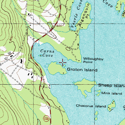 Topographic Map of Groton Island, NH