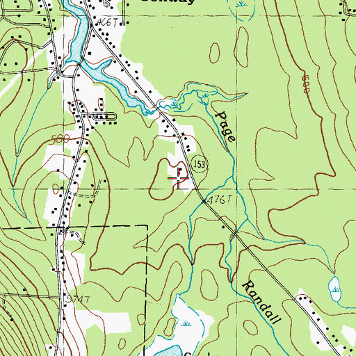 Topographic Map of Grove Brook, NH