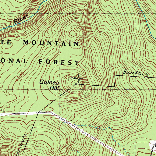 Topographic Map of Guinea Hill, NH