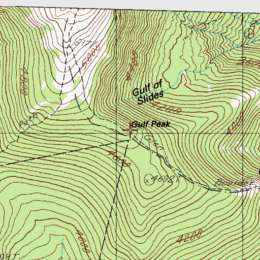 Topographic Map of Gulf Peak, NH