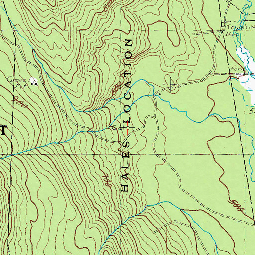 Topographic Map of Hale's Location, NH