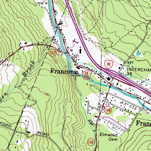 Topographic Map of Ham Branch, NH