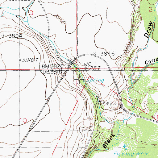 Topographic Map of Astin Spring, AZ
