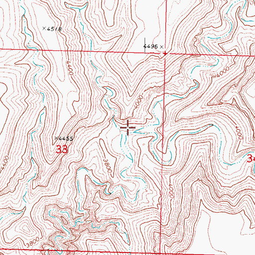 Topographic Map of North Fork Canyon, AZ