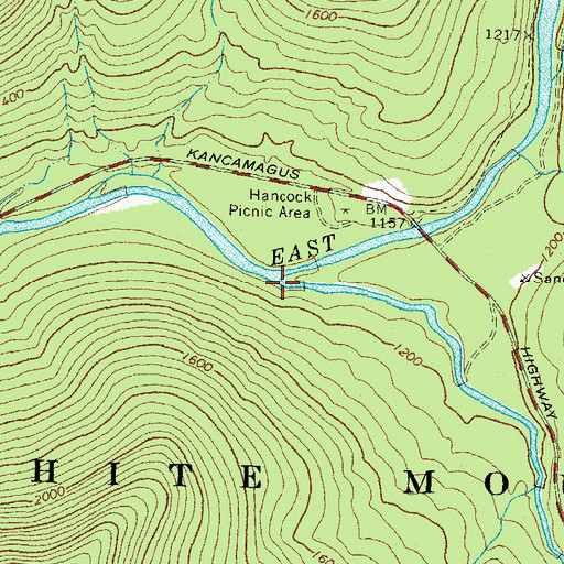 Topographic Map of Hancock Branch, NH