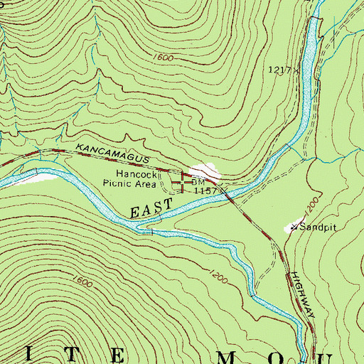 Topographic Map of Hancock Campground, NH