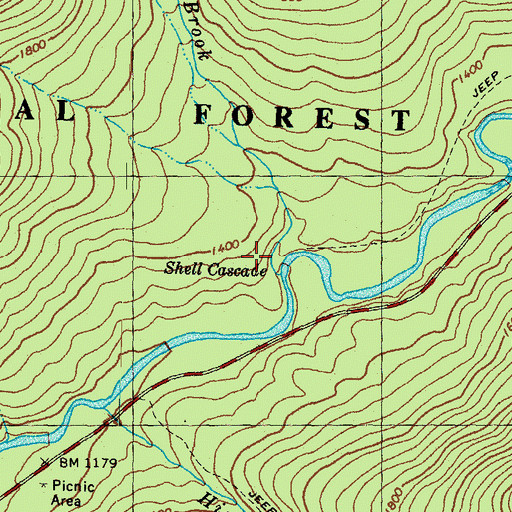 Topographic Map of Hardy Brook, NH