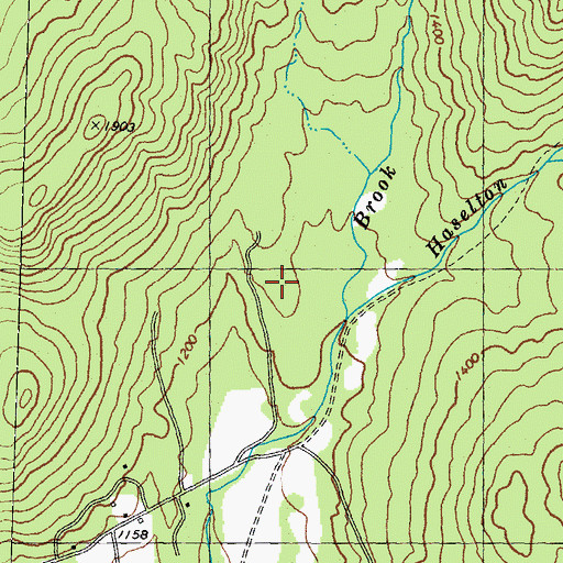 Topographic Map of Hazelton Brook, NH