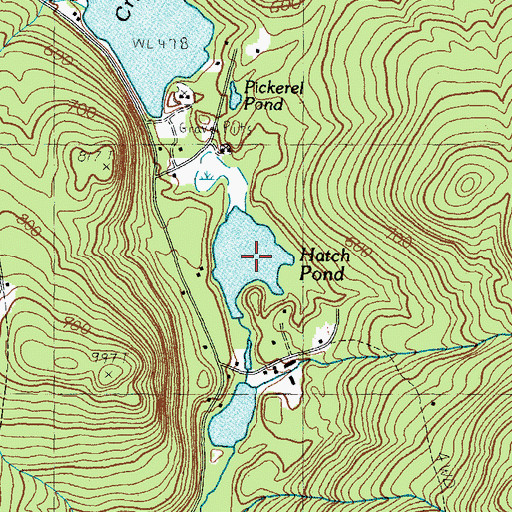 Topographic Map of Hatch Pond, NH