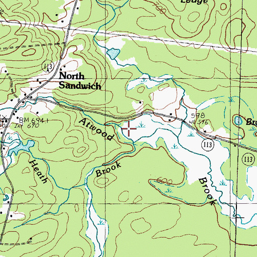 Topographic Map of Heath Brook, NH