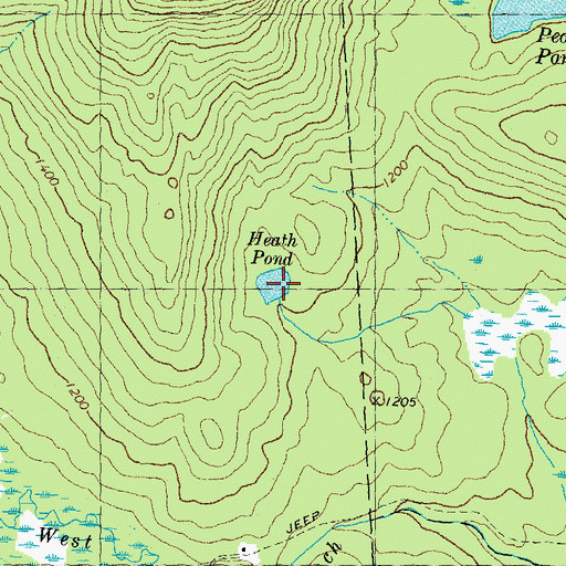 Topographic Map of Heath Pond, NH