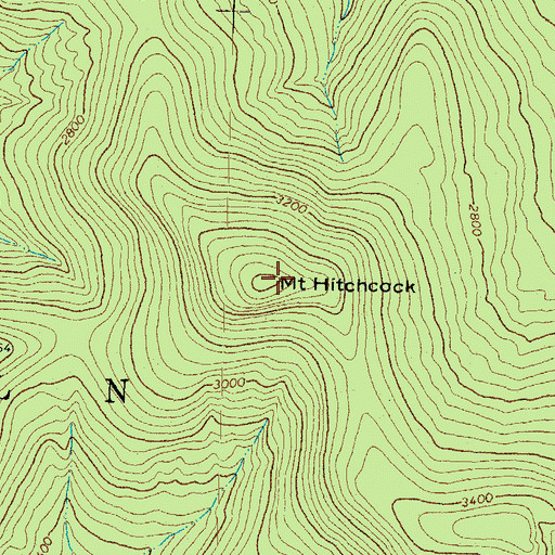 Topographic Map of Mount Hitchcock, NH