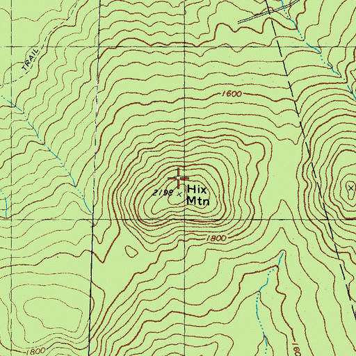 Topographic Map of Hix Mountain, NH