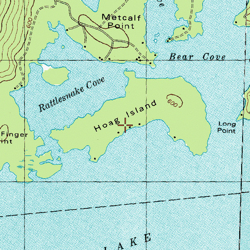 Topographic Map of Hoag Island, NH