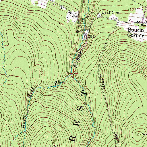 Topographic Map of Howe Hill, NH