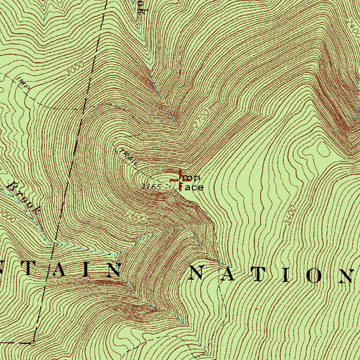 Topographic Map of Imp Face, NH