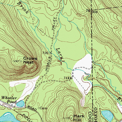 Topographic Map of Ingalls Brook, NH