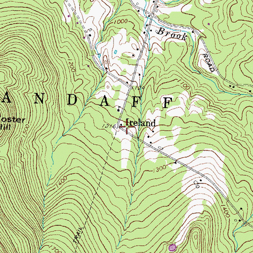 Topographic Map of Ireland, NH