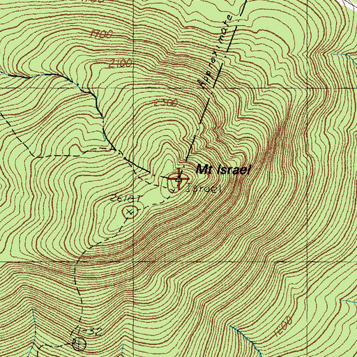 Topographic Map of Mount Israel, NH