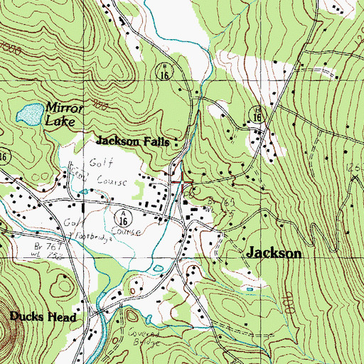 Topographic Map of Jackson Falls, NH