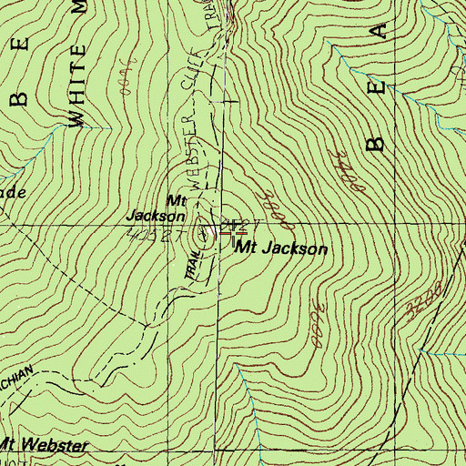 Topographic Map of Mount Jackson, NH