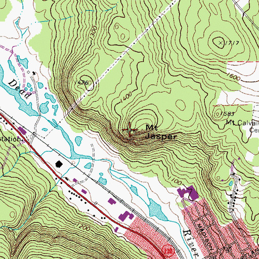 Topographic Map of Mount Jasper, NH