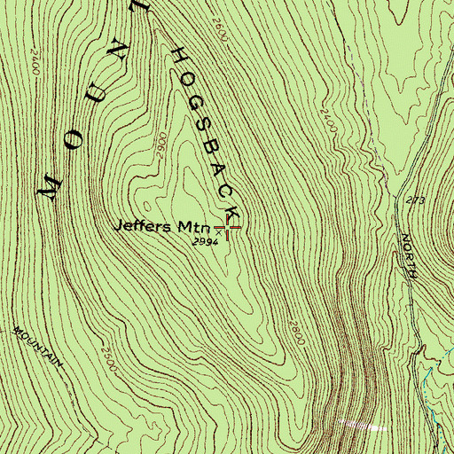 Topographic Map of Jeffers Mountain, NH