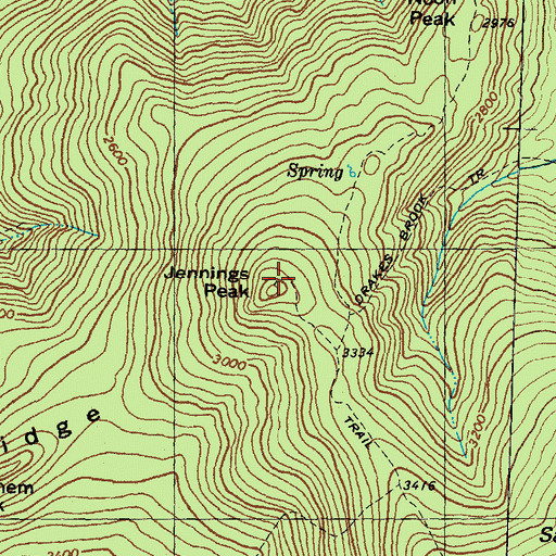 Topographic Map of Jennings Peak, NH