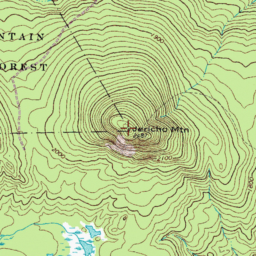 Topographic Map of Jericho Mountain, NH