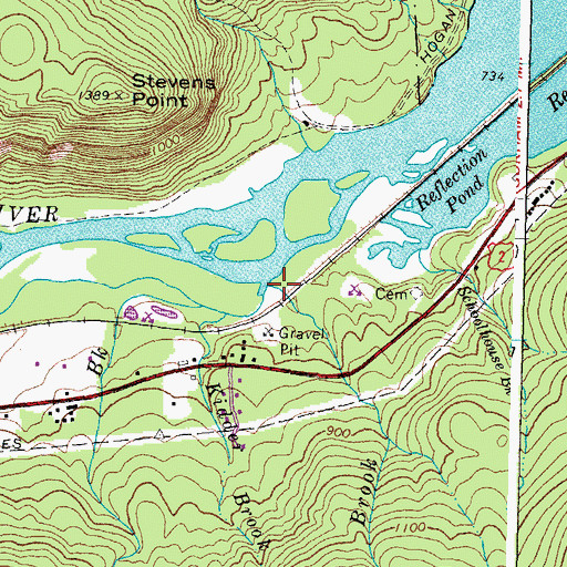 Topographic Map of Josh Brook, NH