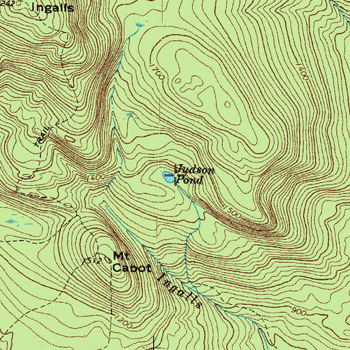 Topographic Map of Judson Pond, NH