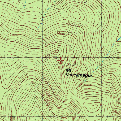 Topographic Map of Mount Kancamagus, NH
