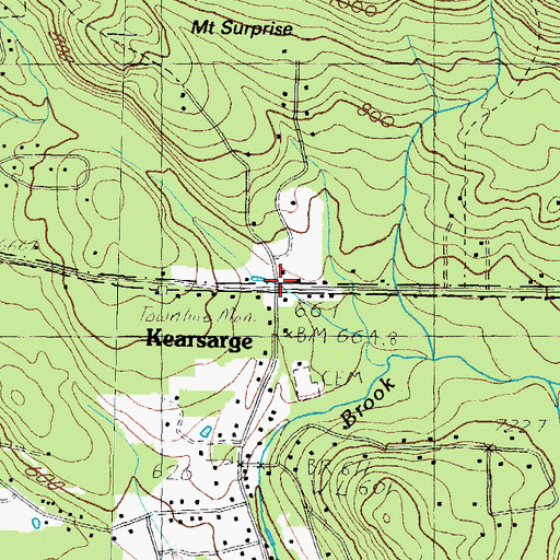 Topographic Map of Kearsarge, NH