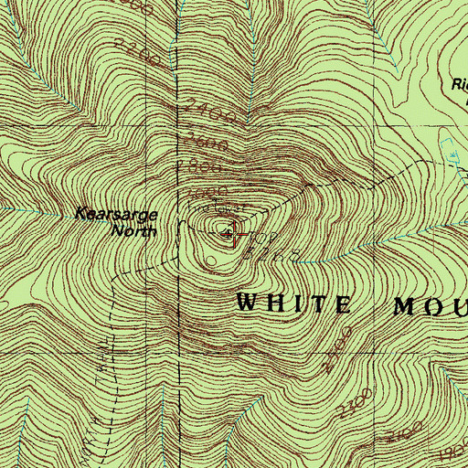 Topographic Map of Kearsarge North, NH