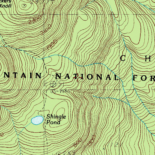 Topographic Map of Kearsarge Trail, NH