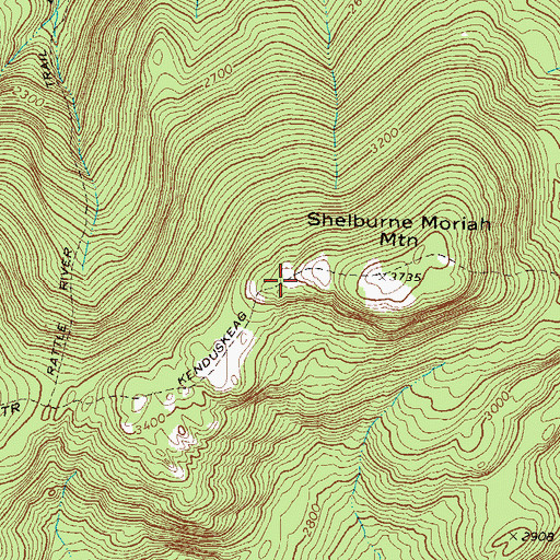 Topographic Map of Kenduskeag Trail, NH