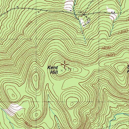 Topographic Map of Kent Hill, NH