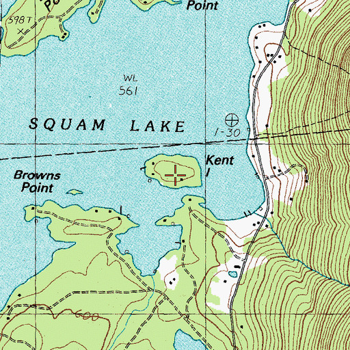 Topographic Map of Kent Island, NH
