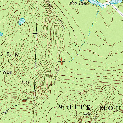 Topographic Map of Kinsman Ridge Trail, NH