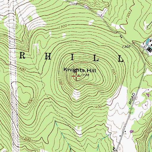 Topographic Map of Knights Hill, NH