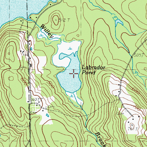 Topographic Map of Labrador Pond, NH