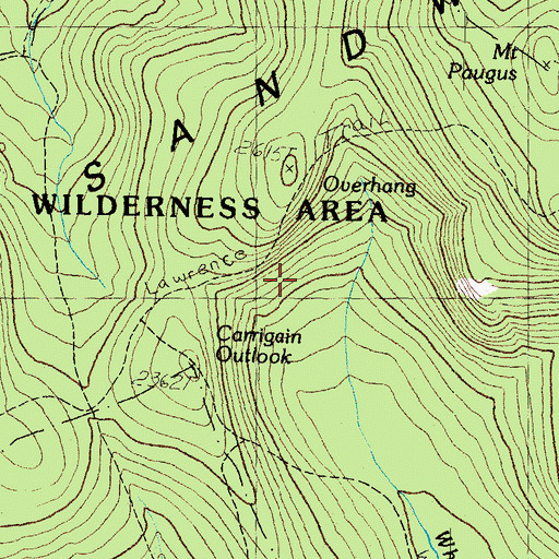 Topographic Map of Lawrence Trail, NH